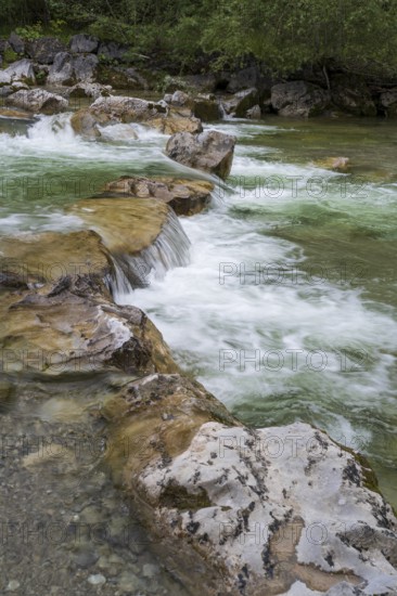 Wasserfall, Weissach River, Wildbad Kreuth, Tegernseer Tal, Upper Bavaria, Bavaria, Germany
