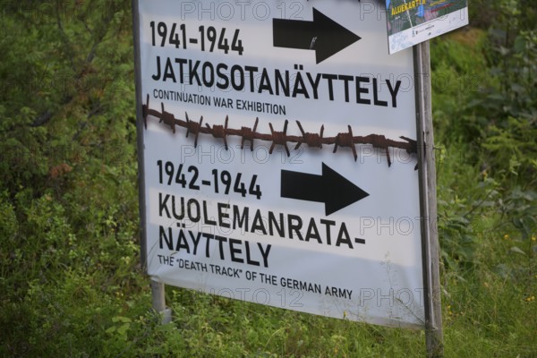 Kotiranta, Ala-Vuokki, Kainuu, Finland, guide to the continuation war exhibition and 'death rail'
