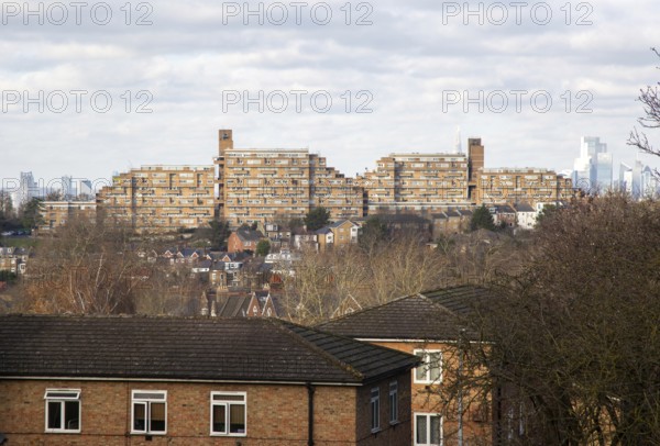 Dawson's Heights or Dawson Heights housing estate, East Dulwich, south London, England, UK