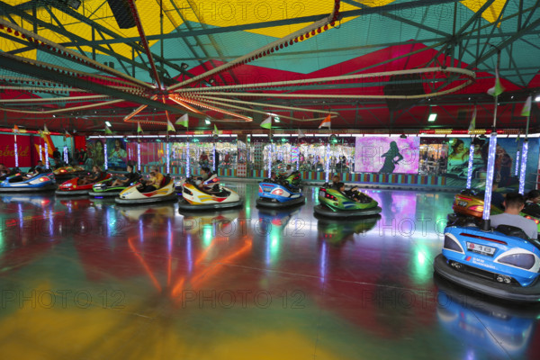 Bumper car, autodrome, bumper cars, boxing car, self-driver, fairground in Ulm Friedrichsau, public