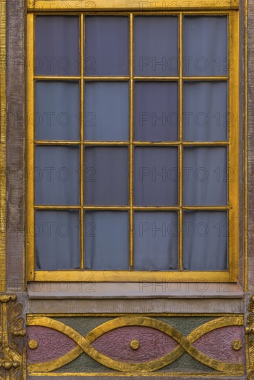 Gilded decorated window frame at the Chinese House, window, Potsdam