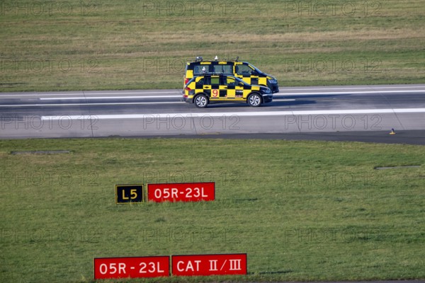 Inspection of runway 05R/23L 3000m main runway south, by Marshall vehicles also called Follow Me