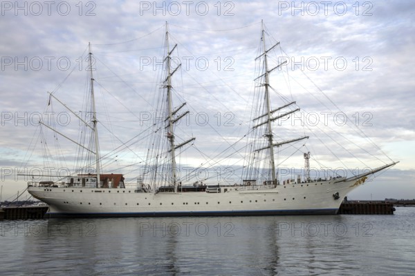 Sailing ship Gorch Fock 1 in the port of Stralsund, Hanseatic City of Stralsund,
