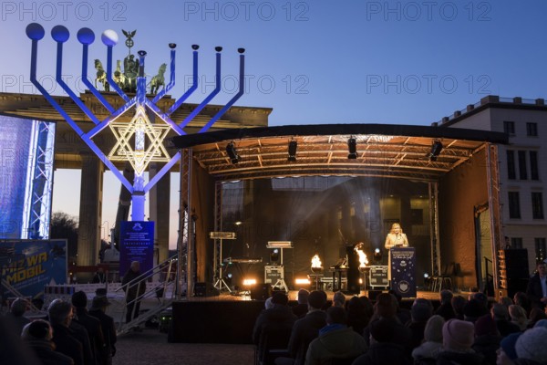 Julia Klöckner (President of the German Bundestag) speaks at the lighting of lights to mark 20