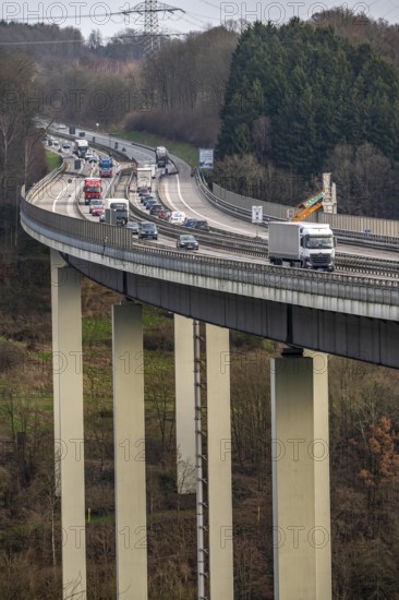 The Wiehl Valley Bridge, A4 motorway, the motorway bridge is considered extremely dilapidated,