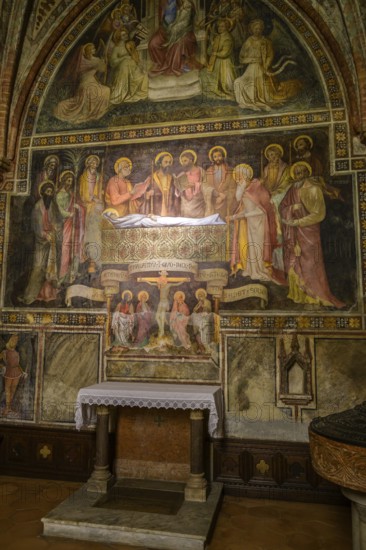 15th century frescoes in St. Catherine's Chapel, Collegiata di Santa Maria Assunta,