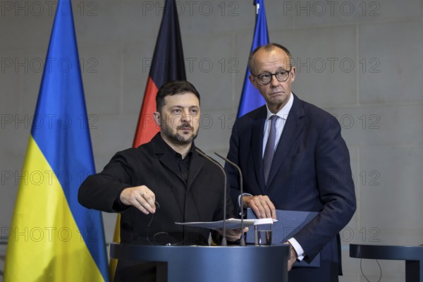 Volodymyr Zelensky (President of Ukraine) and Friedrich Merz (Chancellor of the Federal Republic of