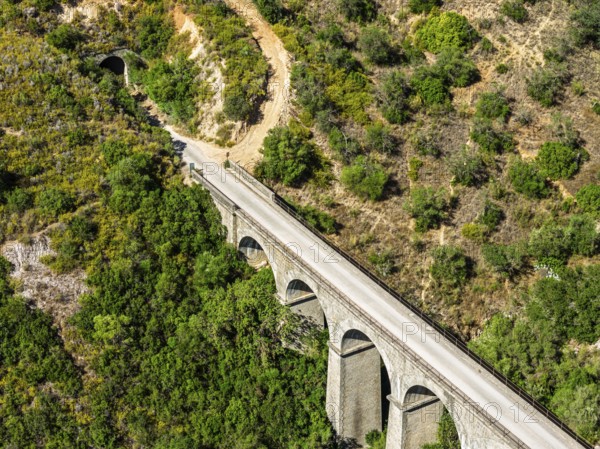 Cycle path Via Verde de la Sierra, Puerto Serrano to Olvera, old railroad track, cycle path on