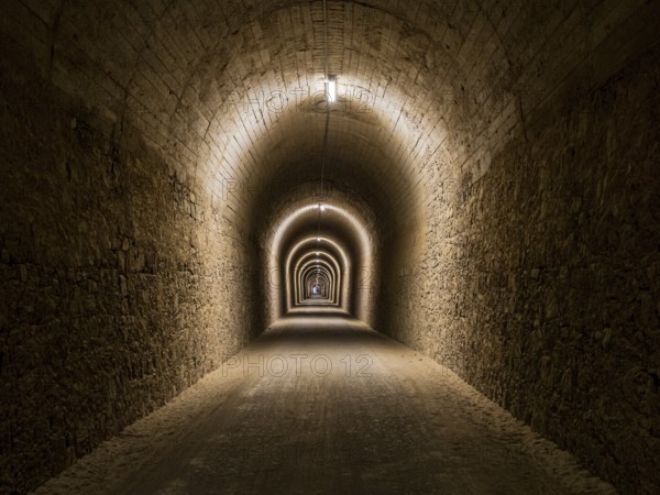 Tunnel del Castillo, Coripe Mountain Tunnel, illuminated longest tunnel on cycle path Via Verde de
