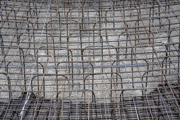 Concreting, concreting the foundation of a wind turbine, more than 600 cubic meters of concrete
