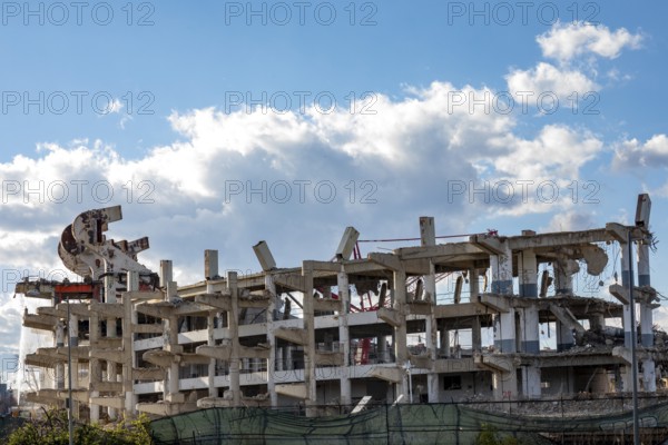 Washington, DC - Demolition of RFK Stadium. The stadium hosted baseball, football, soccer, and