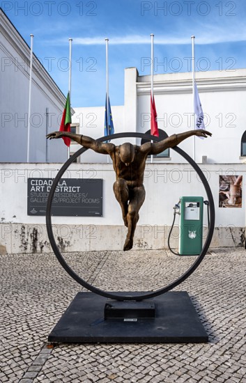 Bronze sculpture by artist R. Timoteo, Cidadele de Cascais artists' farm in the Forte de Nossa