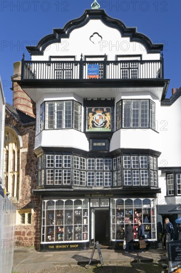 Mol's Coffee House, historic Grade I listed building, Cathedral Close, Exeter, Devon, England, UK c