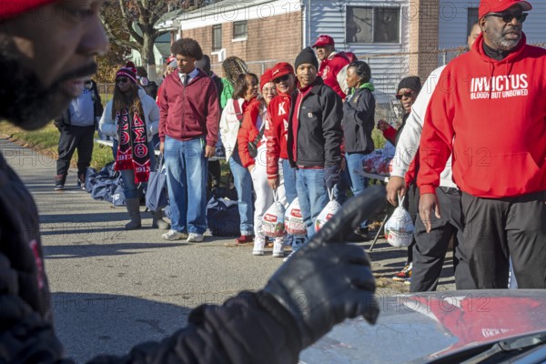 Detroit, Michigan, USA - 22 November 2025 - The Kappa Detroit Foundation distributed frozen turkeys