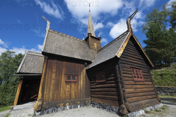 Garmo Stave Church, Maihaugen open-air museum with houses and objects from farms in Gudbrandsdal,