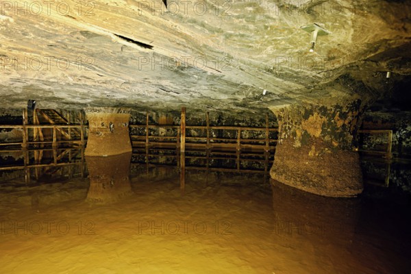 Old tunnel in the salt mine, Bex, Canton of Vaud, Switzerland