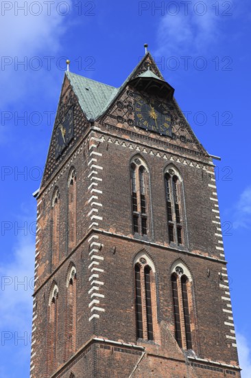 St. Mary's Church, also St. Mary's Church, center of the old town of Wismar, Northwest Mecklenburg
