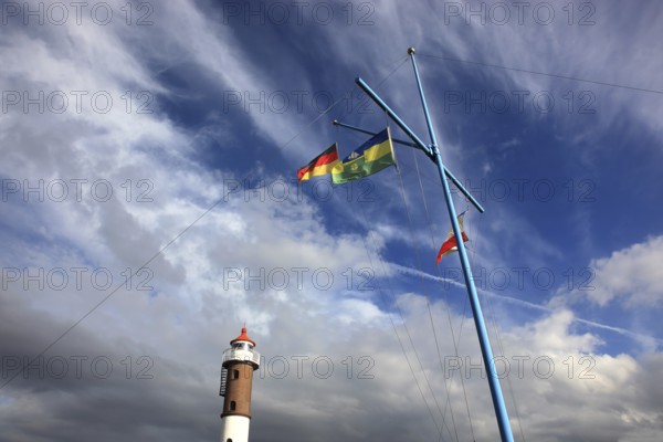 Timmendorf lighthouse on the island of Poel on the Baltic Sea, Northwest Mecklenburg district,