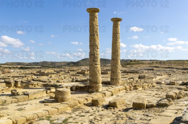 Yacimiento romano de los Bañales, Roman archaeological site of Los Banales, near Layana, Zaragoza