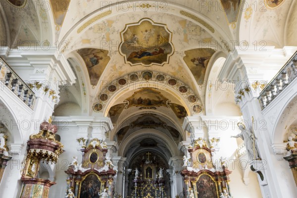 Interior view, monastery church, St. Peter, Southern Black Forest, Black Forest, Baden-Württemberg,