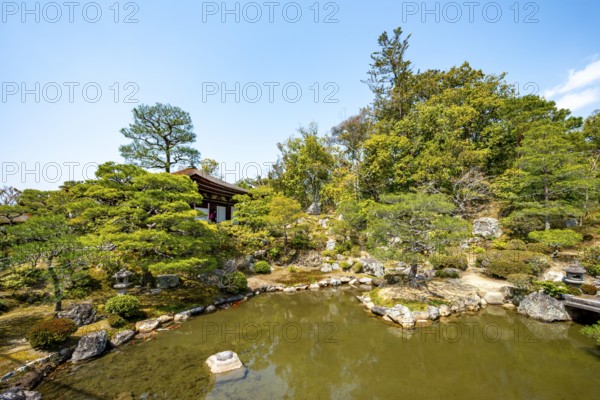 Japanese Garden with Pond, North Garden, Kitaniwa or Hokutei Garden, Ninna-ji Goths, Buddhist