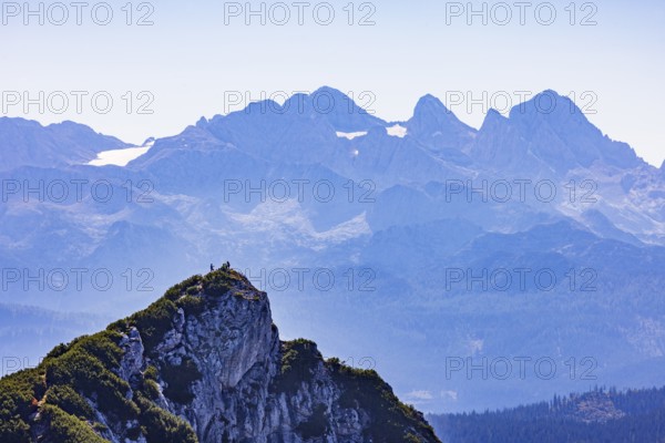 View from Rettenkogel to Bergwerkskogel and Dachstein, Postalm, Osterhorn Group, Salzkammergut,