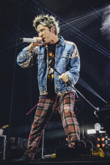 Singer Takahiro Moriuchi from One Ok Rock live on Detox European Tour 2025 in Berlin's
