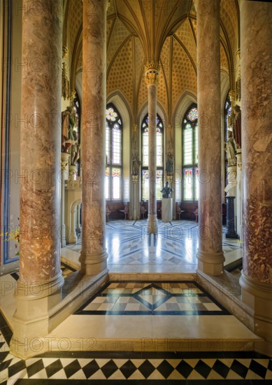 Count's Hall and Imperial Hall, Hohenzollern Castle, ancestral home of the House of Hohenzollern,