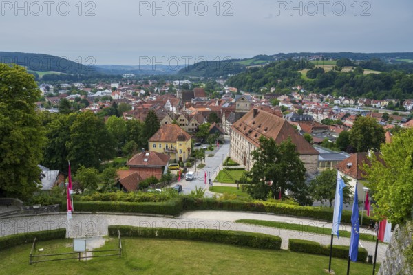 View of the city from Rosenberg Fortress, Upper Franconia, Franconia, Bavaria, Germany