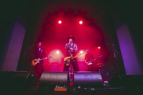 Singer Justin Hawkins from The Darkness live on Dreams On Toast Tour at Metropol Berlin on 10