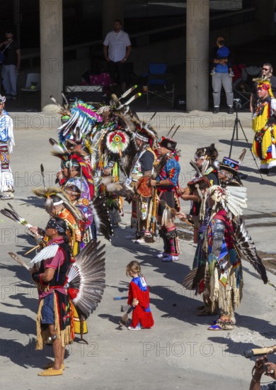 Detroit, Michigan USA - 13 October 2025 - On Indigenous People's Day, Native American tribes held a