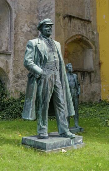 Lenin statue, statue of the founder of the Soviet Union Lenin on the grounds of the former