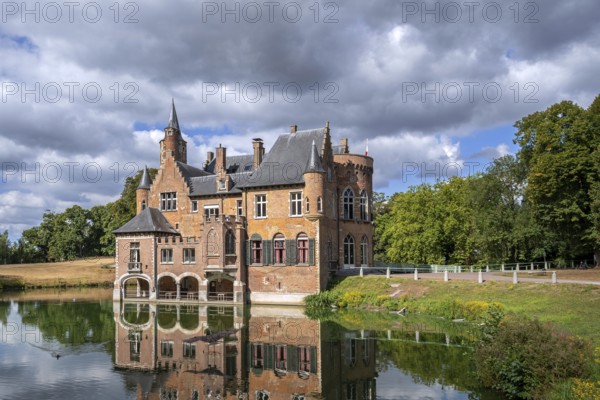 15th century neo-Gothic Wissekerke Castle, Kasteel van Wissenkerke in the village Bazel near