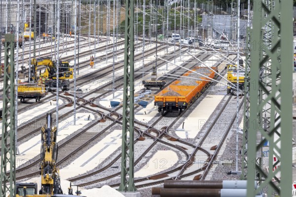 New Untertürkheim railway sidings. Train services are being reorganised as part of Stuttgart 21.