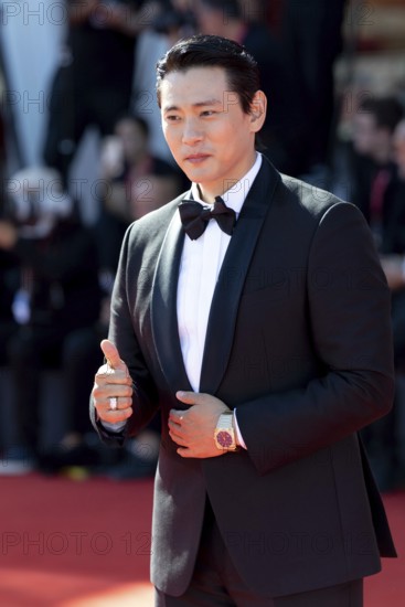Venice, Italy - 3 September 2025: Teo Yoo during the red carpet of - The Voice Of Hind Rajab -