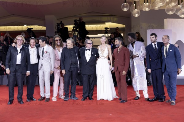 Venice, Italy - 3 September 2025: Jason Momoa, Louis Cancelmi, Oscar Isaac, Franco Nero and Duke