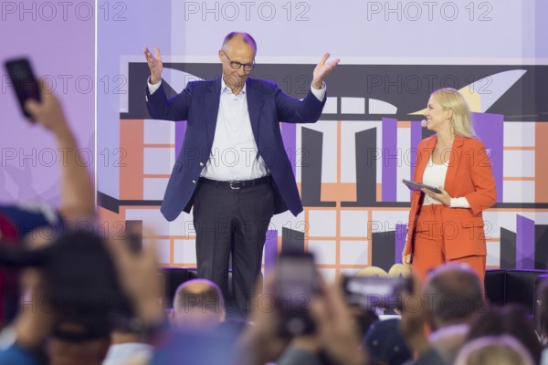 Friedrich Merz (CDU, Chancellor of the Federal Republic of Germany) during a stage talk at the Open