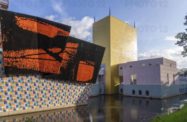 The Groninger Museum, art museum in various buildings in Groningen, between the central station and