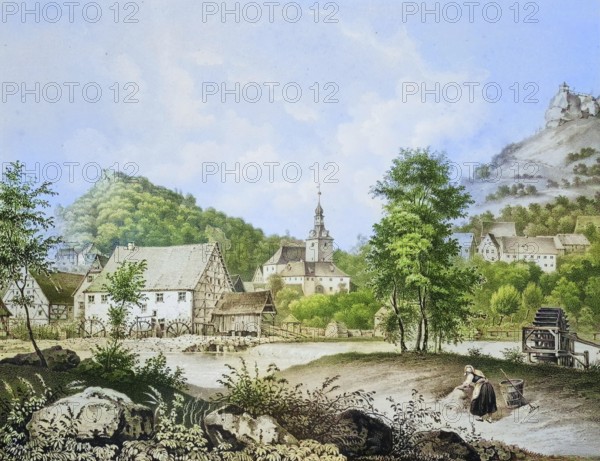 Muggendorf, climatic health resort, around 1850, Franconian Switzerland, district of Forchheim,
