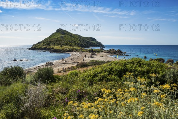 Wild beach, Sentier du littoral, Plage Ranc, Cap Taillat, Saint Tropez, Var, French Riviera,