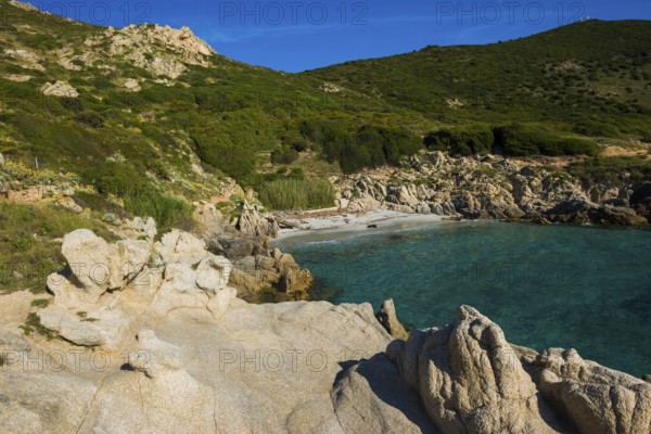 Picturesque hiking trail on the coast, Sentier du littoral, Cap Camarat, Saint Tropez, Var, French