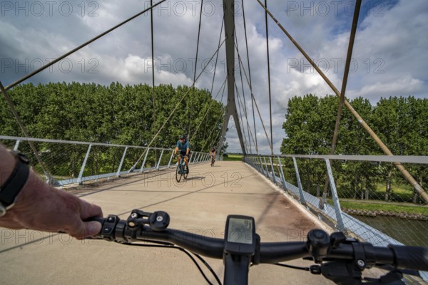 The Liniebrug, bicycle and pedestrian bridge over the Amsterdam-Rhine Canal near the village of