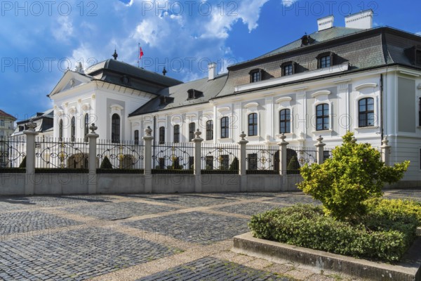 South side of Grassalkovich Palace, Presidential Palace, seat of the President of the Slovak