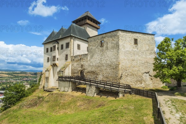 View of the Zápolya Palace and St Matthew's Tower of Trencín Castle, Capital of Culture 2026,