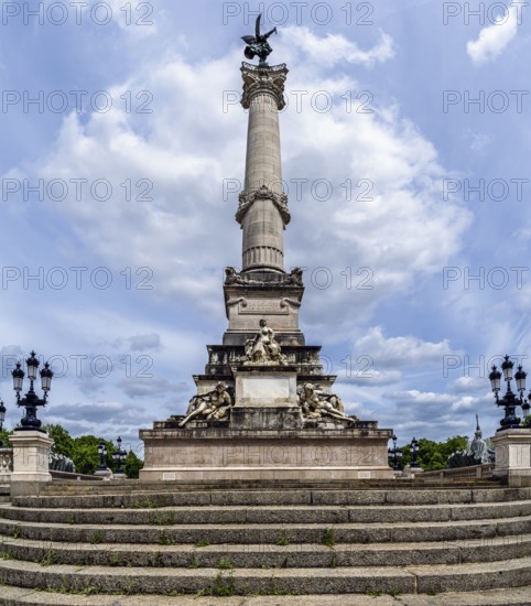 Fontaine du Char du Triomphe de la Concorde, Place des Quinconces, Bordeaux, Gironde,