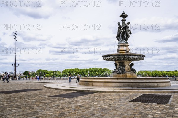 Fontaine des Trois Graces, Place de la Bourse, Bordeaux, Gironde, Nouvelle-Aquitaine, France