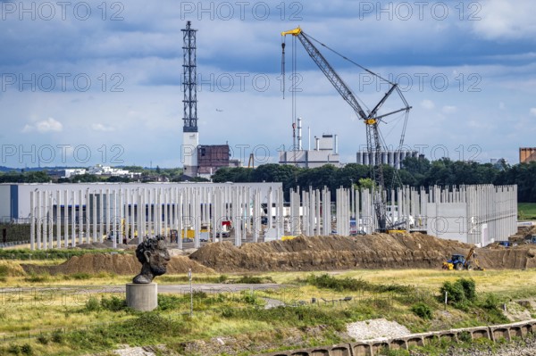 Construction of a new logistics hall on the Mercatroinsel, Hall 2, next to an existing hall, approx