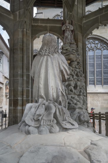 Jesus on the Mount of Olives around 1500, last restoration 2015 at St Nicholas Minster, Überlingen,