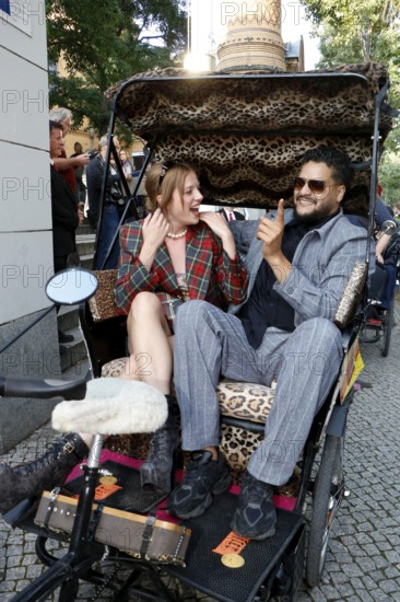 Jella Haase and Yasin el Harrouk at the #SchwarzeSchafe premiere at the cinema in the
