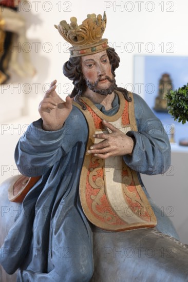 Baroque palm donkey, around 1700, detail Jesus, Museum im Kornhaus, Hauptstr. 40, Bad forest lake,